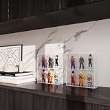 YUNEASELF Acrylic Display Case - 2 Layer Clear Display Case for Funko Pop Action Figures - Wall Mounted or Desktop Dustproof Display Cabinet Shelf for Collectibles Mini Toys