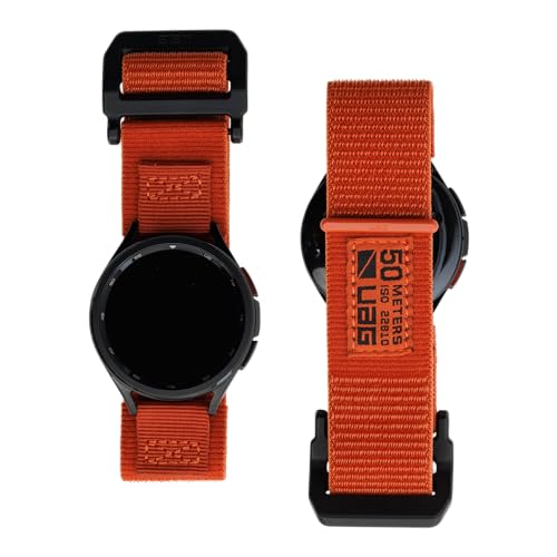 URBAN ARMOR GEAR UAG Compatible with Samsung Galaxy Watch 6 40/44mm, Watch 6 Classic 43/47mm Fits 20mm Lug Active Sporty Nylon Replacement Watch Strap, Rust