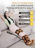 ITCPRL Leg Massager with Heat and Compression, Foot Calf & Thigh Massage for Circulation and Pain Relief, Leg Compression Massager with Handheld Controller 3 Intensities 6 Modes - FSA HSA Eligible