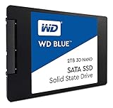 Western Digital 2TB WD Blue 3D NAND Internal PC SSD - SATA III 6 Gb/s, 2.5"/7mm, Up to 560 MB/s - WDS200T2B0A, Solid State Hard Drive