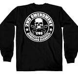 Hot Leathers mens Motorcycle GMD2158 Men s 2nd Amendment Long Sleeve T Shirt, Black, Large US