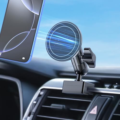 DIAMOOKY Metal Ultra Magnetic Phone Mount for Toyota 4Runner 2024 2023 2022-2010 Accessories 5th Gen 4runner Dash Cell Phone Holder Adjustable Phone Stand Fit for All Smartphone for MagSafe