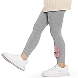 BOOPH 3 Pack Girl Legging Pants Knit Footless Tights 5-8 Year Yellow Pink Gray