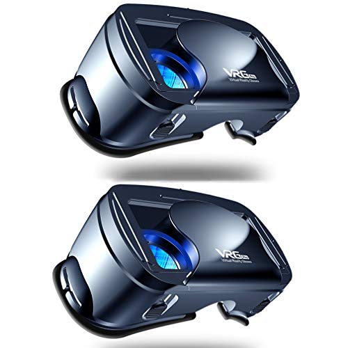 FSM88 Virtual Reality VR Goggles Movies/Video/Games - 3D VR Glasses, 3D Helmet Virtual Reality Suitable for 5-7Inch iOS/Android Mobile Phone Send A Small Gift(2PCS)