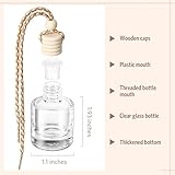 BBTO 100 Pcs Car Air Fresheners Diffuser with Wooden Empty Aromatherapy Diffuser Clear Fragrance Holder Pendant Hanging Perfume Fresheners Bottles for Car Decor(Clear Classic)