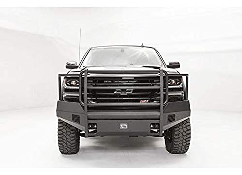 Fab Fours 16-18 Silverado 1500 Bs Elite Full Grill Guard with Tow Hooks Matte Black