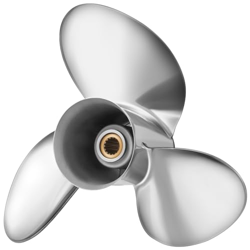 15 x 21 OEM Upgrade Stainless Steel Boat Propeller for Suzuki Engines Outboard 150-300HP, 15 Spline Tooth RH, 3 Blades