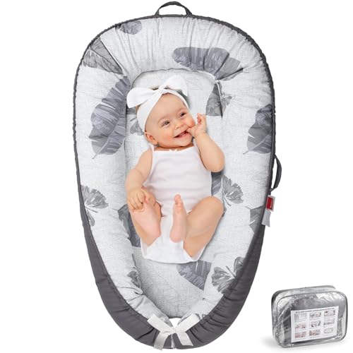 BUTOA Baby Lounger - Baby Lounger for Newborn 0-24 Months, Breathable & Soft Baby Nest, Portable and Lightweight Lounger for Home and Travel, Ideal Newborn Babies Essentials