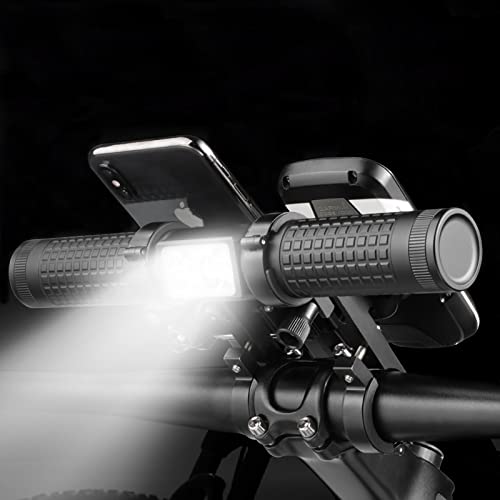 Redcomets 10000mAh Bicycle Light,Bike Handlebar Extender,Aviation Aluminum Alloy 2400lumens Bike Headlights,with a Bicycle Speedometer Holder&Bike Phone Mount,Super Bright Lights for Night Riding