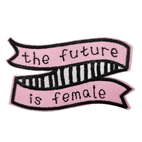 Cute-Patch 3" Kamala Harris The Future is Female Embroidered Iron On Patch Pink Applique Feminism Feminist Movement