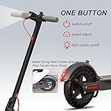 Roinside Electric Scooter for Adults - 8.5" Solid Tires/350W Motor, 19 MPH Digital Display, Up to 21 Miles Long-Range Foldable Commuting E-Scooter with Dual Braking System and App Control