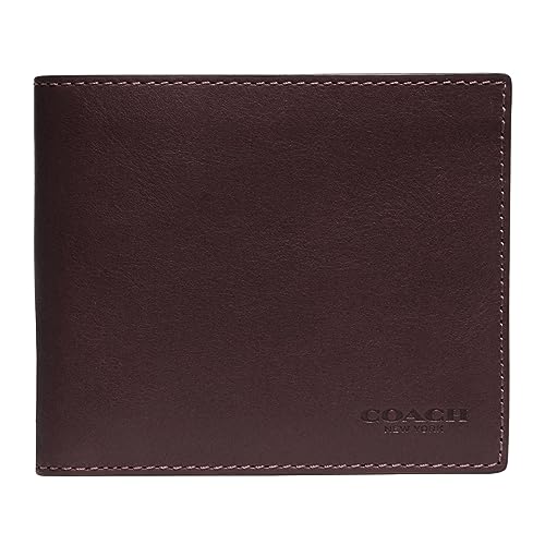 Coach Slim Billfold in Sport Calf, MAHOGANY, One Size