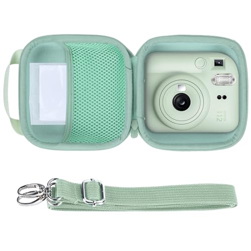 Lebakort Storage Case Compatible with Fujifilm Instax Mini 12/11 Instant Camera (Mint Green Case)