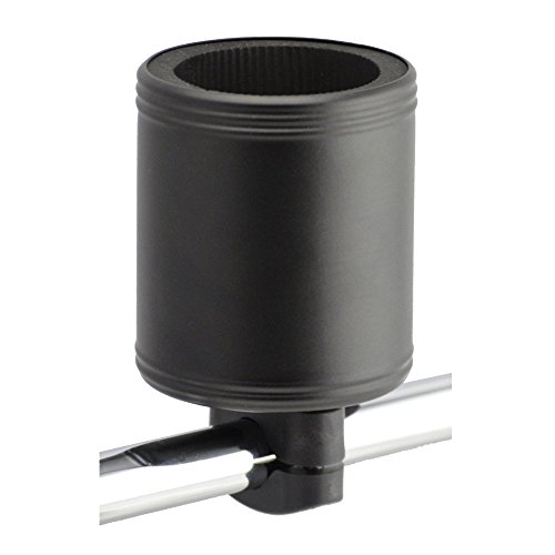 Kroozie 2.0 Bike Bottle Holder – Sturdy, Stainless Steel Bike Cup Holder for Handlebars, Horizontal Bars, & Cups up to 30 Oz. – Stroller, Cruiser, Scooter, & Ebike Accessories, Flat Black