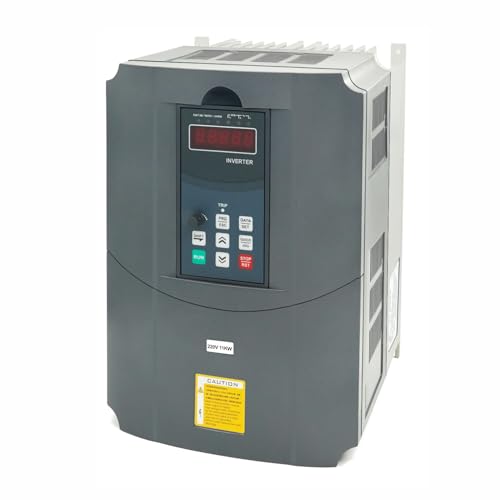 HY HUANYANG Variable Frequency Drive VFD Vector Single to 3 Phase Converter, for Motor Speed Control,220VAC Input/Output (GT Series 11KW-15HP Model)