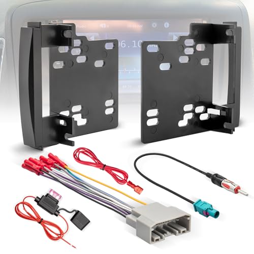 NuIth Double DIN Radio Installation Dash Kit W/Radio Wire Harness for 2007-2016 Dodge/Jeep/Chrysler, Aftermarket Radio Dash Stereo Mounting Installation Trim Bezel Bracket Wire Kits