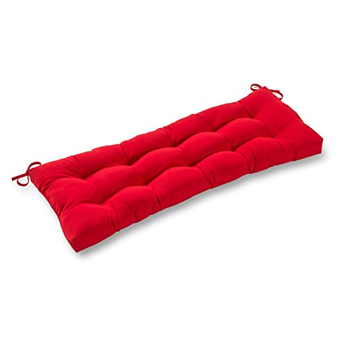 Greendale Home Fashions Outdoor 44 x 17-inch Sunbrella Swing/Bench Cushion, Canvas Jockey Red