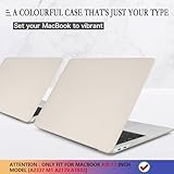 CISSOOK Beige Case for MacBook Air 13 Inch Case 2021 2020 2019 2018 Release Model A2337 M1 A2179 A1932, Plastic Hard Shell Case with Keyboard Cover for 2020 Mac Air 13" with Touch ID, Beige Stone