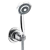 BOPai Suction Shower Head Holder, Relocatable Handheld Showerhead Holder, Chrome, Suitable for Installation On Smooth Surfaces