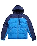 Eddie Bauer Boys' Winter Jacket - Heavyweight Quilted Down Jacket - Insulated Hooded Outerwear Coat for Boys (5-16), Size 14, Imperial Blue