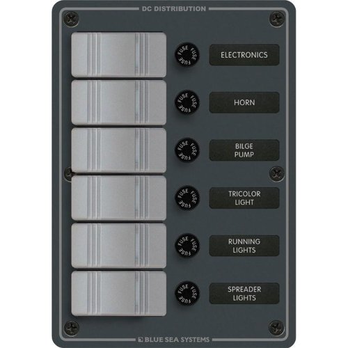 Blue Sea Systems 8053 6 Position-Slate Gray