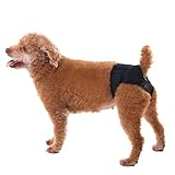 yrenoer Dog Panties for Dogs in Heat, Reusable Female Dog Pants to Prevent Cross-Tailing. Washable Dog Underwear to Protect Female Dogs from Male Dogs (XL, Black)