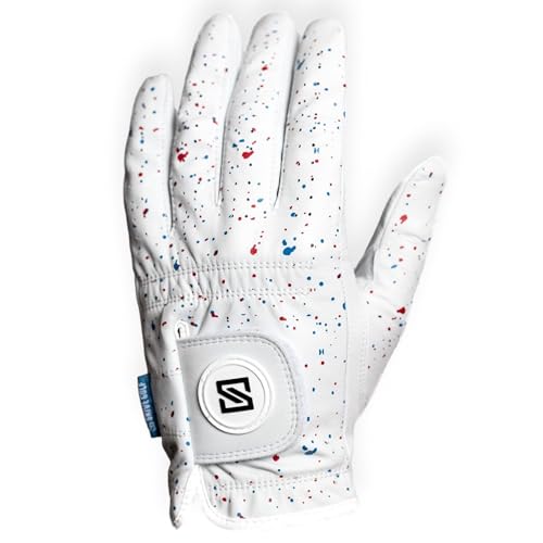 SKIVE Golf Premium Golf Glove | 100% AAA Cabretta Leather | Cool Golf Gloves | Serious Feel & Performance | Mens Golf Gloves Left Hand