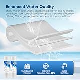 PUREPLUS 5 Micron 10" x 2.5" Whole House Sediment Home Water Filter Cartridge Replacement for Any 10 inch RO Unit, Culligan P5, Aqua-Pure AP110, Dupont WFPFC5002, CFS10, WHKF-G05, 4Pack