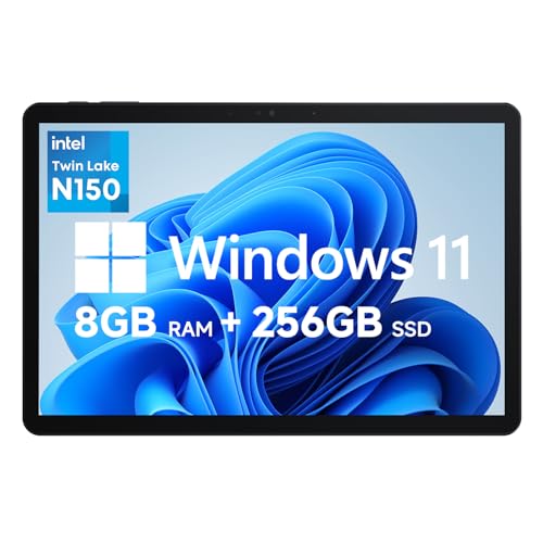 CHUWI 2025 Hi10 X1 Windows 11 Tablet 10.1'', Intel N150(Up to 3.6GHz), 8GB LPDDR5 256GB SSD, Windows Tablet PC, 8MP+5MP Cameras, WiFi 6, BT 5.2, HDMI, USB 3.2, Type C, Full HD, with Case