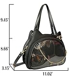 RILGOU Harajuku Y2K Goth Cute Cat Shaped Handbag Kawaii Pin Display Ita Bag Black Crossbody Bag