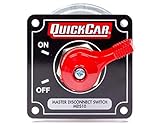 QuickCar Racing Products 55-010 Red 2-1/2" High x 2-1/2" Wide Handle Battery Master Disconnect Switch with Black Mounting Panel