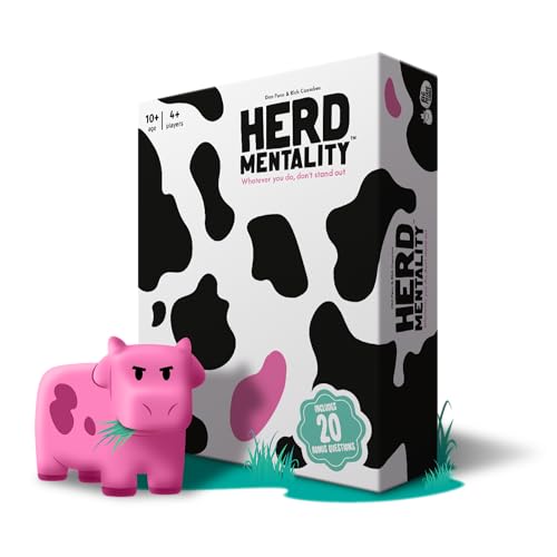 Herd Mentality: Udderly Hilarious Board Game | Easy Setup & Play | Loved by Millions of Families & Friends | Perfect for 4-20 Players | Online Exclusive with 20 Bonus Questions