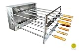 Brazilian BBQ Charcoal Grill - 07 Skewers - Rotisserie System - Oca-Brazil