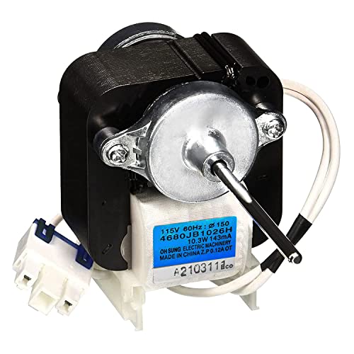 [Genuine LG 4680JB1026H Motor OEM Mania] 4680JB1026H New OEM Produced for LG Refrigerator Condenser Cooling Fan Motor Replacement Part 1330001 AP4440743 PS3523107
