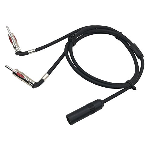 CHHLIUT FM Car Antenna Splitter 1 Female to 2 Male Auto Antenna Adapter Cable Aerial Car Stereo Radio Splitter Y Shape Extension