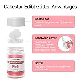 Edible Glitter for Cocktails, 10 Colors Luster Dust Edible, Food Grade Shimmer Dust, Edible Glitter Powder for Drinks, Baking, Strawberries, Cupcakes, Cookies Decoration, 5g/bottle