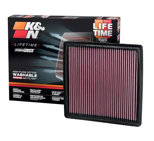 K&N High-Flow Original Lifetime Engine Air Filter: Increase Performance, Premium, Washable: Compatible with 2007-2024 FORD/LINCOLN: Expedition, F150, F250, F350, F450, F550, F560, Navigator, 33-2385