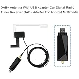 DAB+ Antenna with USB Adapter Car Digital Radio Tuner Receiver DAB+ Adapter for Android Multimedia