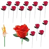 sumrica Torch to Rose (14PCS) - Fire to Flower Magic Trick for Wedding Proposals, Stage & Street Performances - Valentine's Day Romantic Gift
