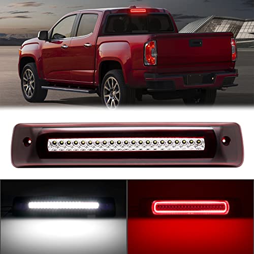 R&F Auto F1 Style Strobe LED Third Brake Light Replacement for Colorado/Canyon (2015-2023) Roof Cargo Lights High Mount Stop Lamp with Seal Foam Gaskets Red Lens