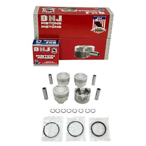 DNJ PRK530 Piston and Ring Kit For 1992-2001 Chevrolet Geo Suzuki Esteem Sidekick Tracker Vitara X-90 1.6L L4 SOHC 16V Naturally Aspirated