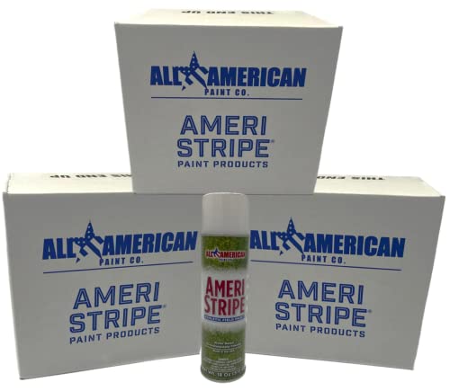 Ameri-Stripe White Athletic Field Marking Spray Paint - 3 Case Pack (36 Cans) 18 oz of Paint per Can
