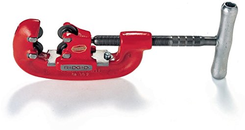 RIDGID 32870 Model 42-A Heavy-Duty 4-Wheel Pipe Cutter, 3/4-inch to 2-inch Steel Pipe Cutter,Silver/Red,Small