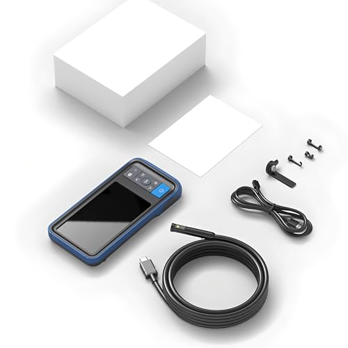 Borescopes endoscopes MS450 inspect Camera Single & Dual Lens Industrial Endoscope 1080P 4.5” LCD Pipe Sewer Inspection Camera Waterproof Snake Camera with 6 LED (Single Lens-5.5mm-5M)