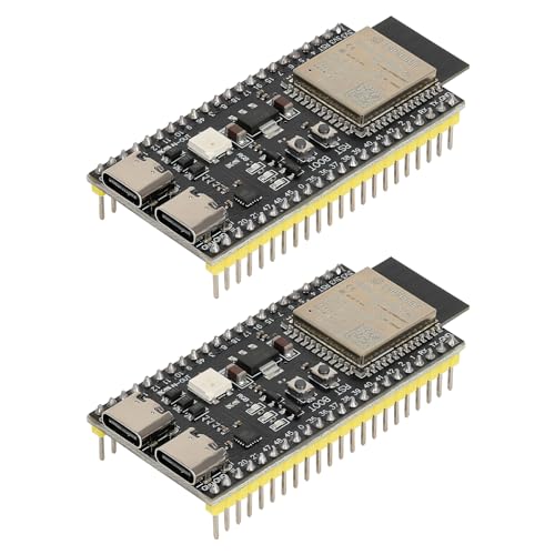 YEJMKJ 2pcs ESP32 S3 Development Board ESP32-S3-DevKitC-1-N16R8 WiFi + Bluetooth MCU Module, Dual Type-C ESP32-S3-WROOM-1 Cores Microcontroller Processor Integrates Complete Wi-Fi and BLE Functions
