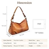 S-ZONE Womens Hobo Genuine Leather Shoulder Bag Top-handle Handbag Ladies Purses