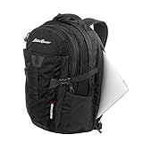 Eddie Bauer Backpack with Organization Compartments and Hydration/Laptop Compatible Sleeve, Adventurer-Black, 30L