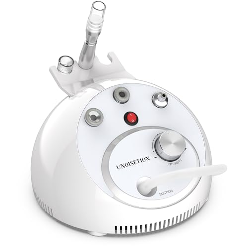 2 in 1 Desktop Blackhead Remover Vacuum, UNOISETION at-Home Dermabrasion Facial Machine for Exfoliation & Radiant Skin, 80Kpa Professional Pore Vacuum for Men and Women