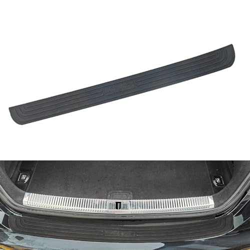 Slykew 1 PC Car Trunk Door Sill Protection Guard, 35.4" x 2.7" Sports Decorative Anti-Scratch Strip, PVC Flexible Anti-Slip Peel-and-Stick Protective Film, Universal for Most Cars (Black)