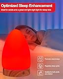 Red Light Night Light Lamp for Sleep, Red Nightlight Desk Lamp with 670nm Wavelength Multi-Color and Brightness Options Remote Control USB Charging Elegant Design